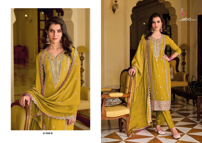 Ayat Color By Eba Chinon Embroidery Readymade Suits Wholesale Shop In Surat